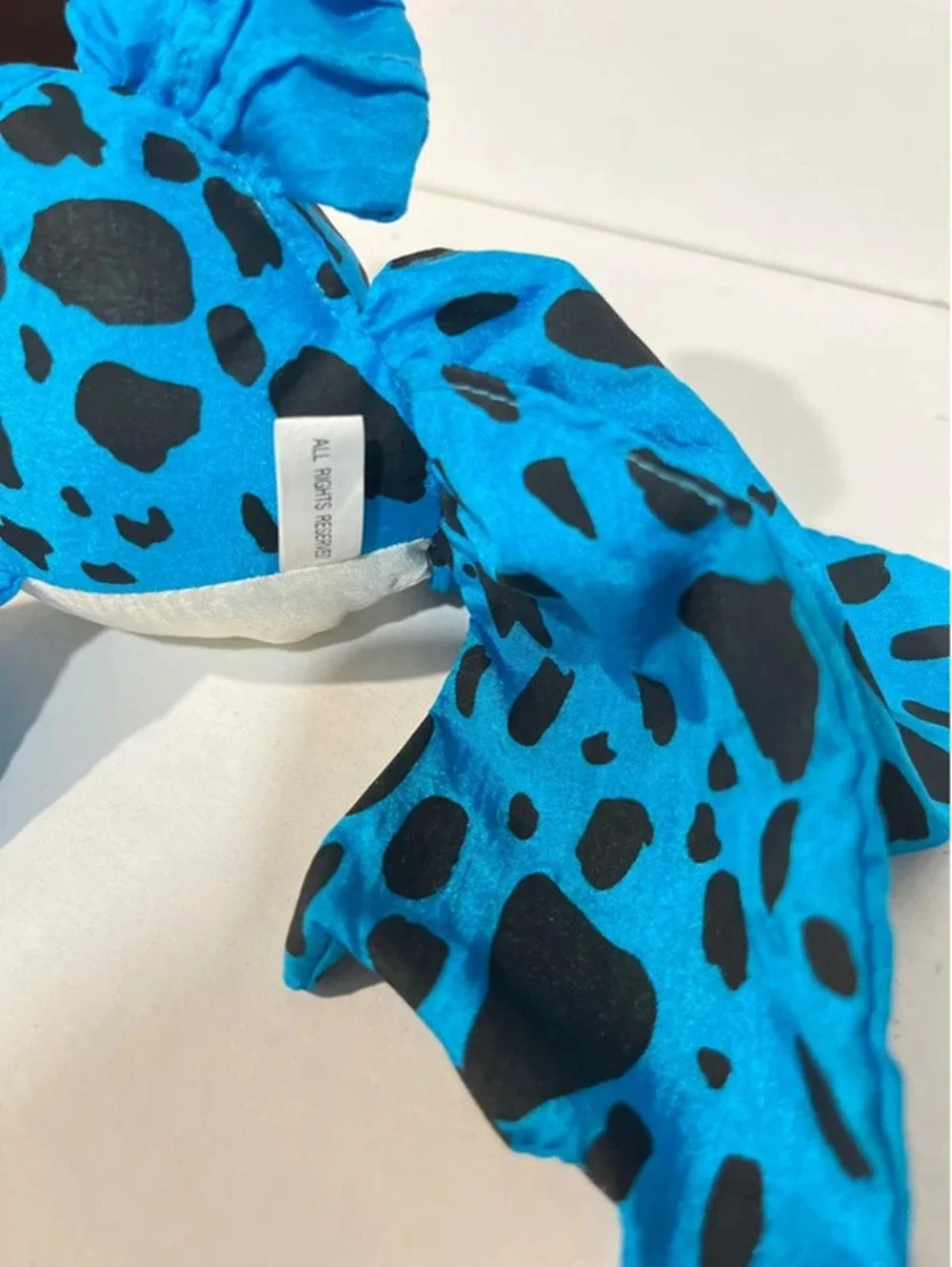 9” Blue Trigger Fish Black Dots Fish Plush Toy Animal Soft Stuffy